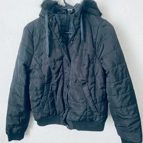 JouJou women’s faux fur lined hooded down jacket - Picture 10 of 16